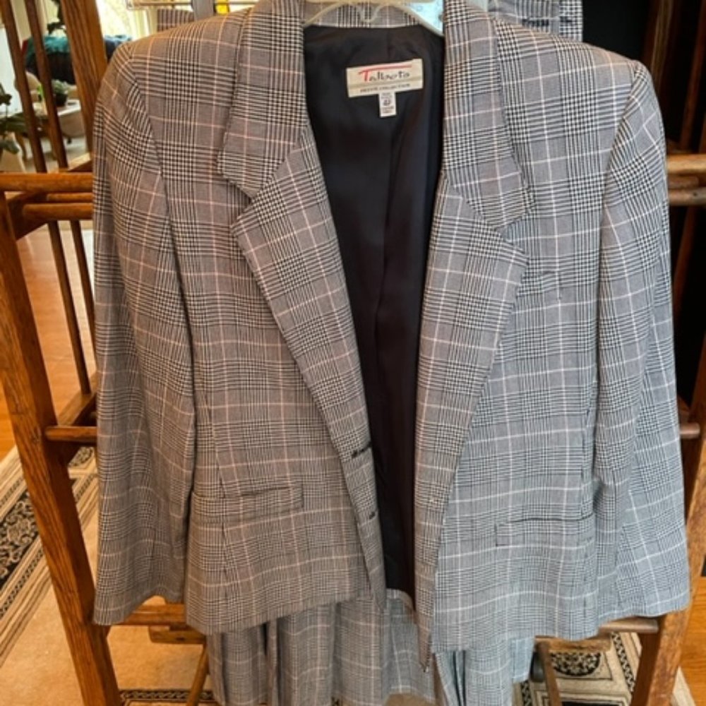 Plaid Jacket & Pleated Skirt